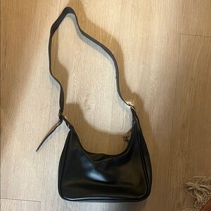 Black Leather Shoulder Bag